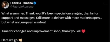 开云体育网页版入口-夏窗转会正式落幕，罗马诺深情致谢球迷：今夏值得铭记，感恩同行